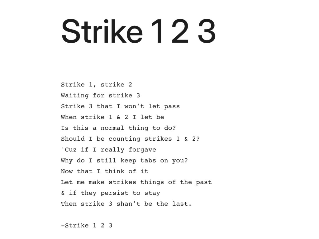 Strike 1 2&nbsp;3