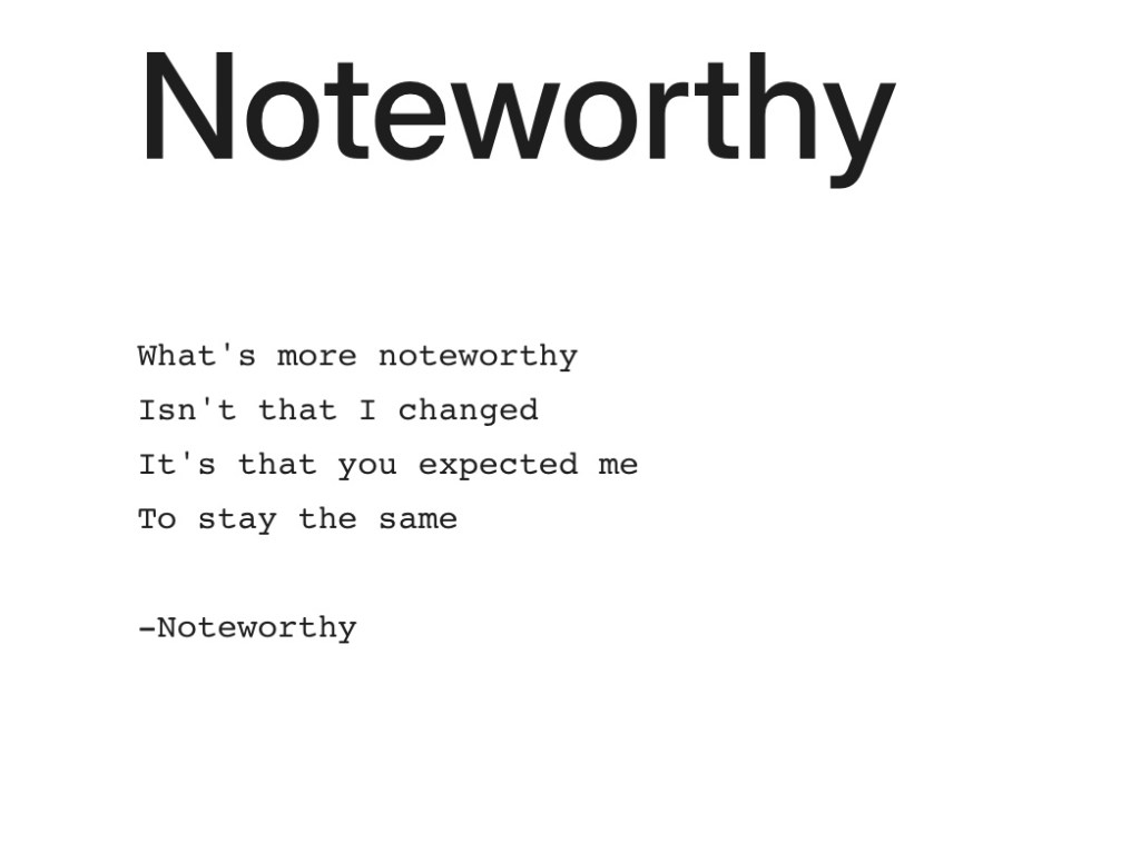 Noteworthy