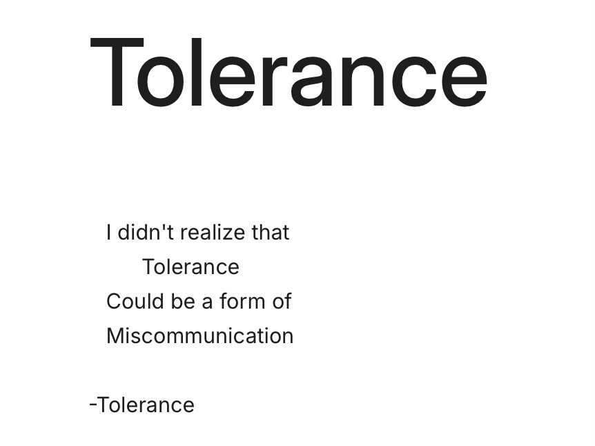 Tolerance