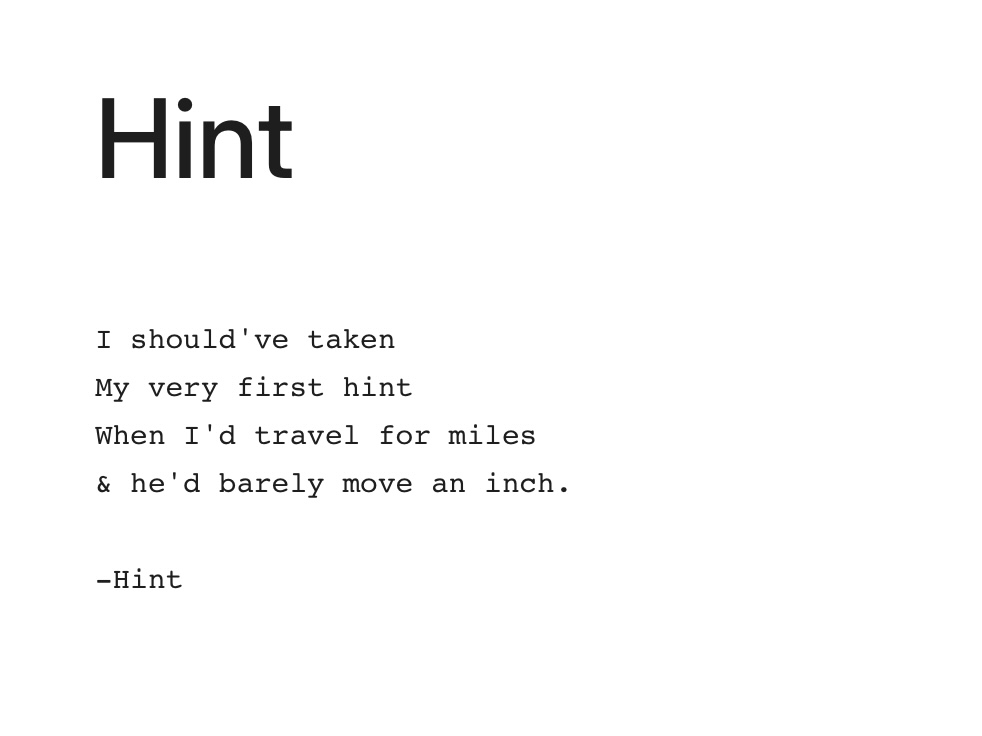 Hint